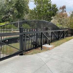 Black Aluminum sliding Driveway Gate
